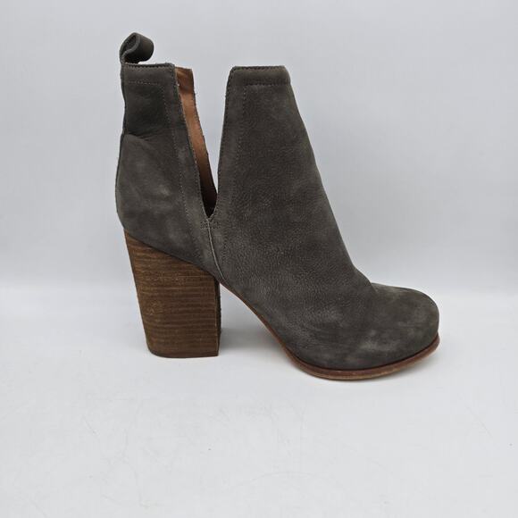 Jeffrey Campbell Oshea Suede Leather Ankle Boots Booties Western Gray Size 9M - Picture 5 of 9